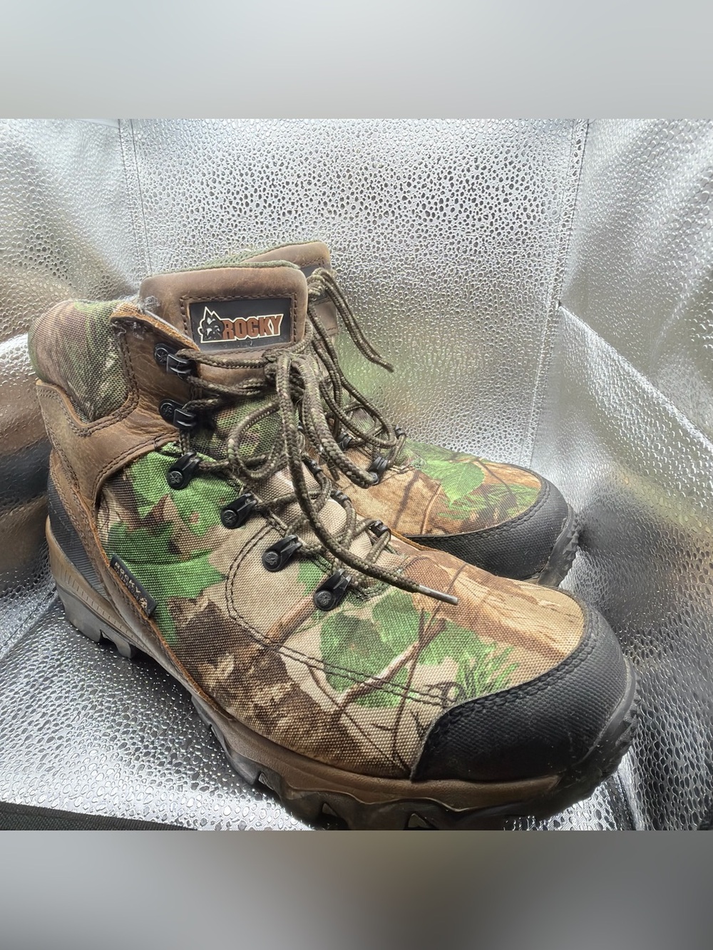 Rocky Men's Camouflage Hunting Boots - Green/Brown/Black